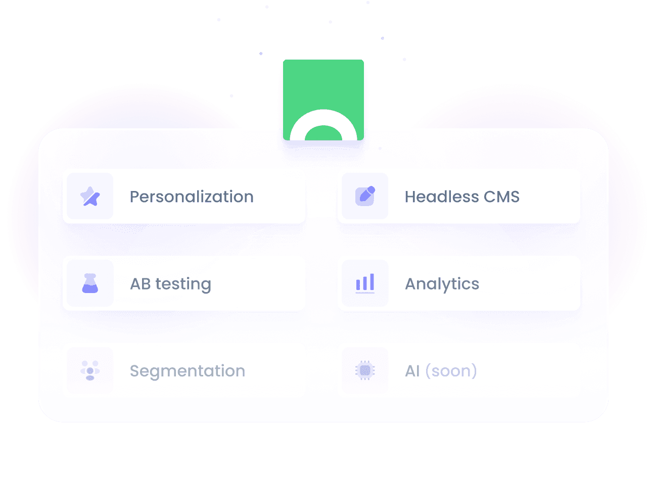 Headless CMS, Personalization, AB testing, Analytics